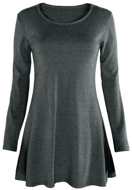 dy_mode Longshirt Damen Langarmshirt Shirtkleid Frauen Longshirt leicht Str günstig online kaufen