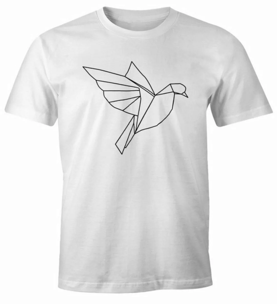 MoonWorks Print-Shirt Herren T-Shirt Polygon Origami Vogel Bird Moonworks® günstig online kaufen