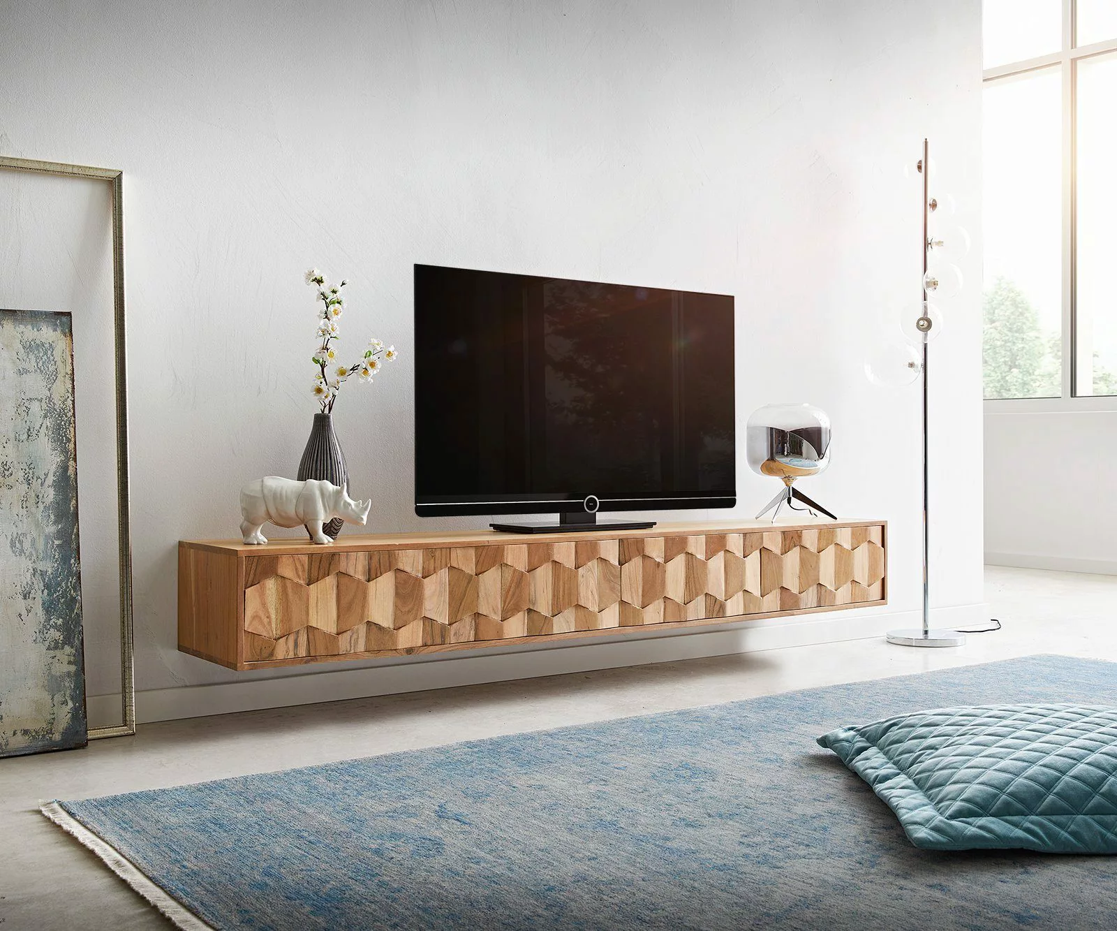 DELIFE Lowboard Fevo, Fevo Akazie Natur günstig online kaufen