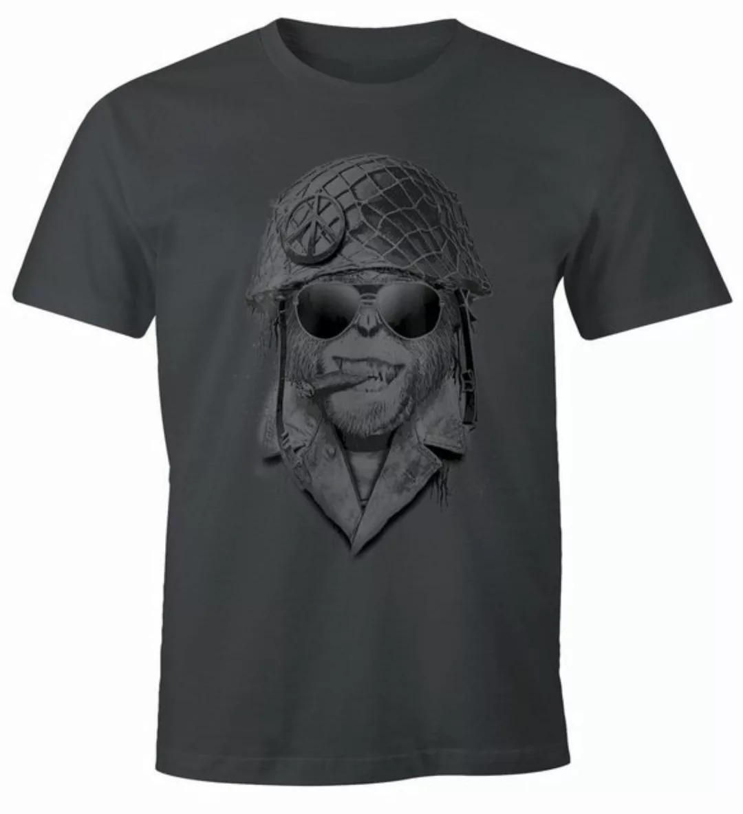 MoonWorks Print-Shirt Herren T-Shirt Gorilla Helmet Fun-Shirt mit Print günstig online kaufen