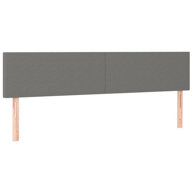 vidaXL Bett, Kopfteile 2 Stk. Dunkelgrau 80x5x78/88 cm Stoff günstig online kaufen