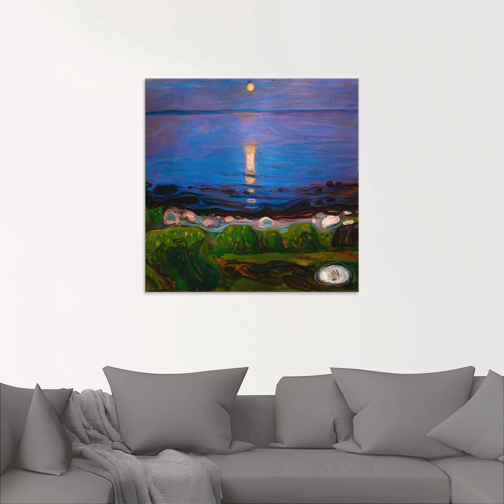Artland Glasbild »Sommernacht am Meeresstrand.«, Gewässer, (1 St.) günstig online kaufen