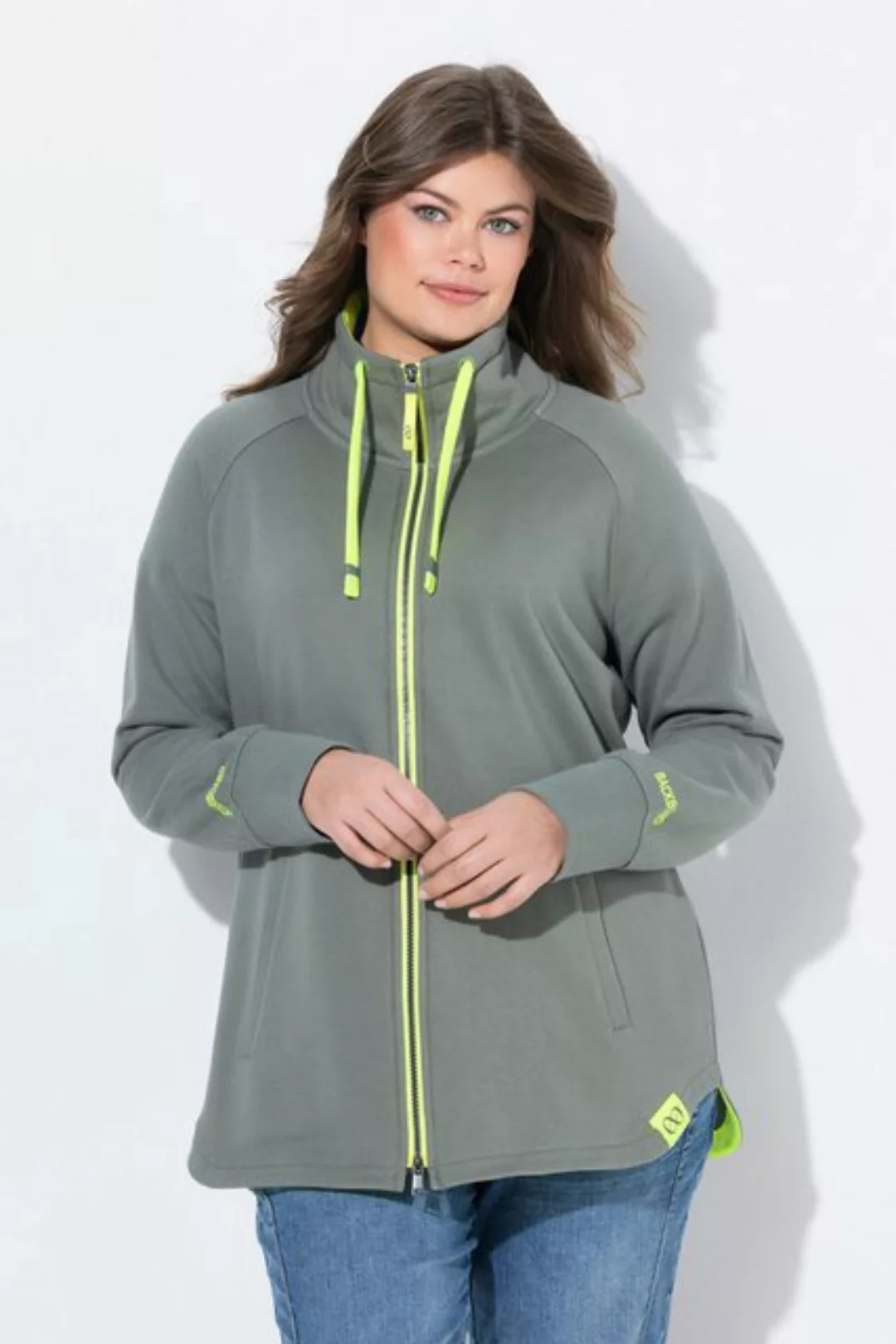 Laurasøn Sweatjacke Sweatjacke Stehkragen Zipper Langarm günstig online kaufen