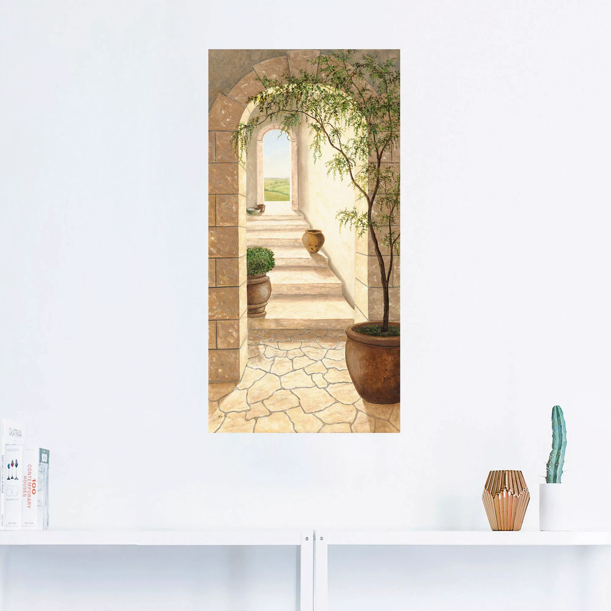 Artland Wandbild "Toskanischer Durchgang", Fenster & Türen, (1 St.), als Al günstig online kaufen