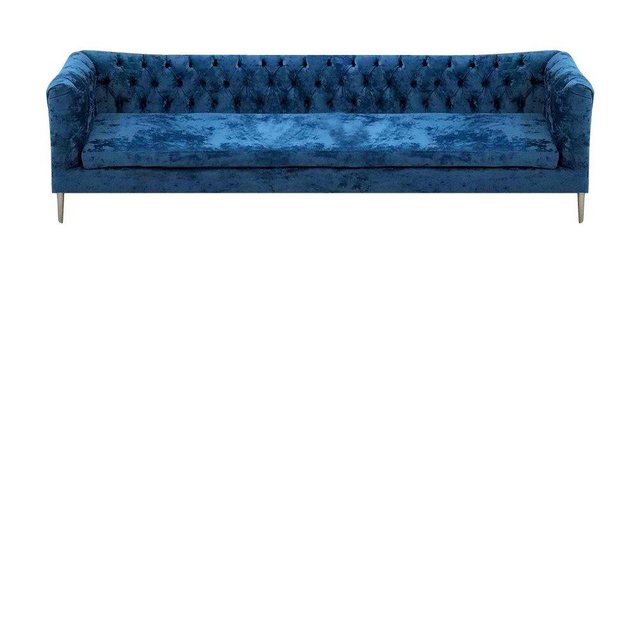 JVmoebel Chesterfield-Sofa Modern Design Blau Polstersitz 2x Sofas Couchen günstig online kaufen