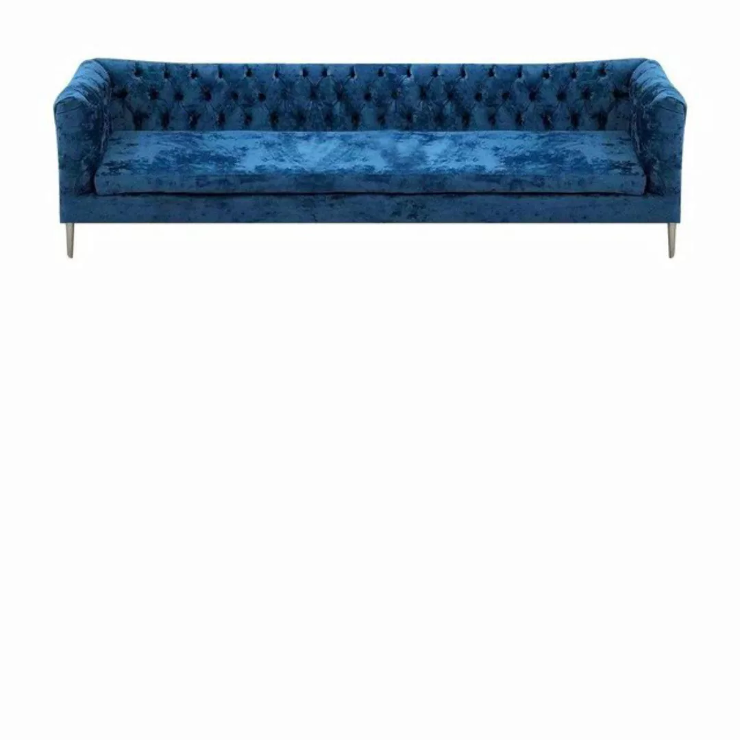 JVmoebel Chesterfield-Sofa Modern Design Blau Polstersitz 2x Sofas Couchen günstig online kaufen