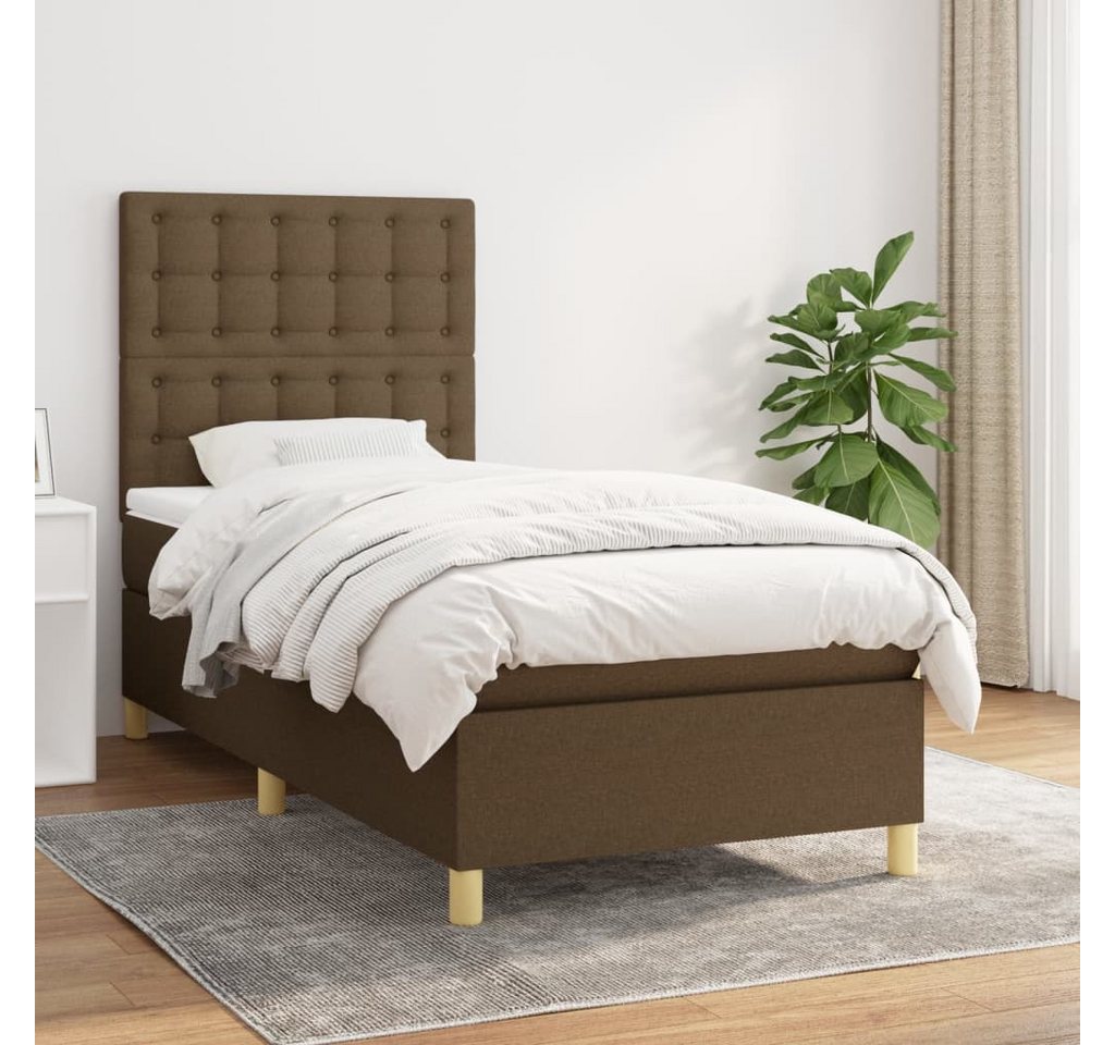 vidaXL Boxspringbett Bett Boxspringbett mit Matratze Stoff (80 x 200 cm, Br günstig online kaufen