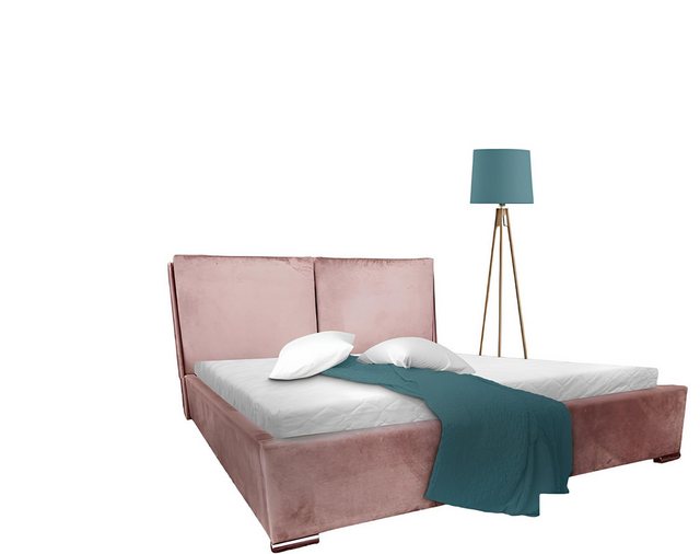 JVmoebel Bett Design Bett Schlafzimmer Betten Textil Stoff Hotel Luxus Pols günstig online kaufen