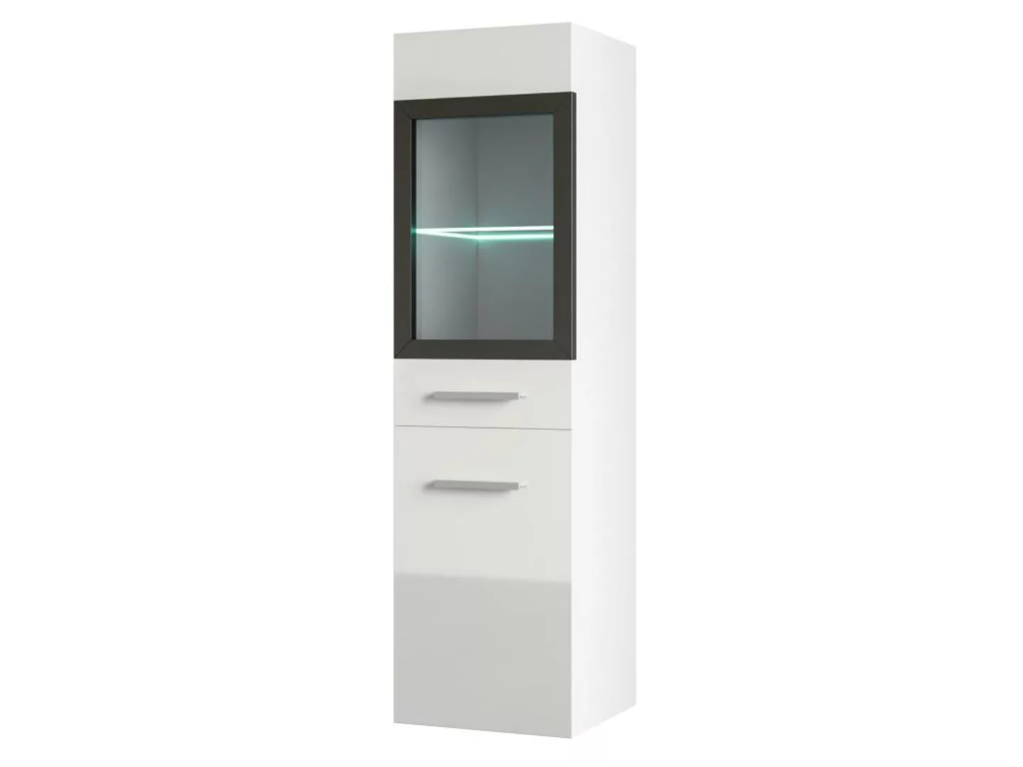 Badezimmerschrank mit LEDs - 30 x 30 x 109 cm - Weiß - LAURINE günstig online kaufen