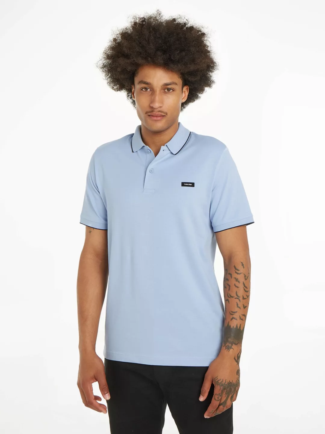 Calvin Klein Poloshirt "STRETCH PIQUE TIPPING POLO" günstig online kaufen