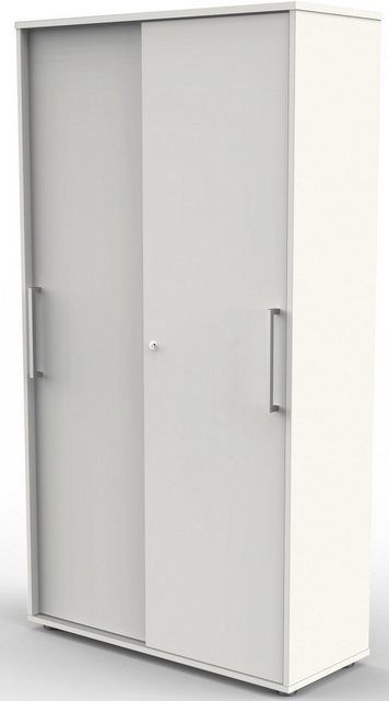 KERKMANN Aktenschrank Schiebetürenschrank Form 4 100x40x183cm 5 OH weiß günstig online kaufen