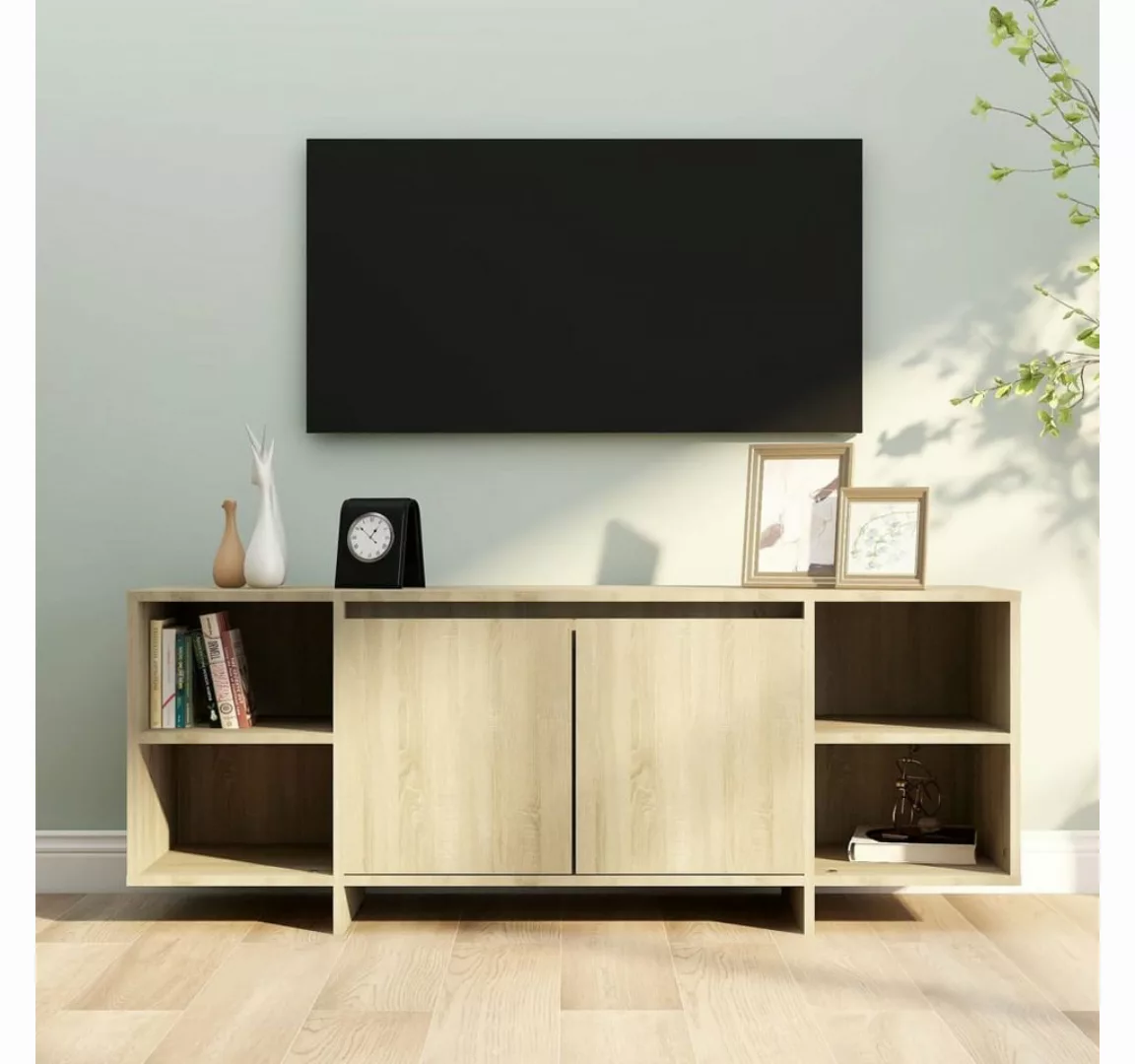 vidaXL TV-Schrank TV-Schrank Sonoma Eiche 130x35x50 cm Spanplatte Lowboard günstig online kaufen