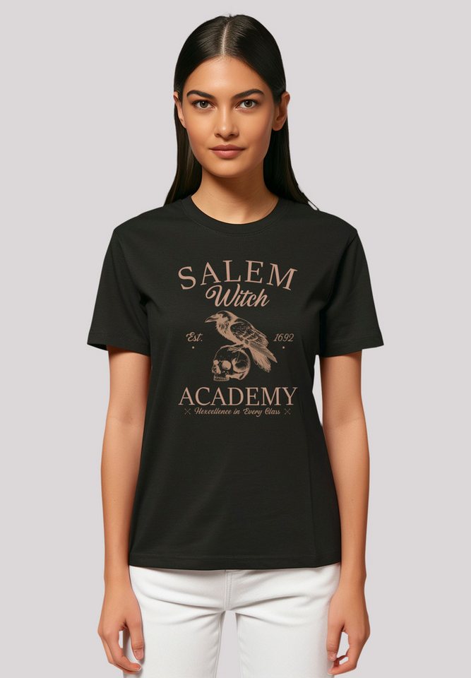 F4NT4STIC T-Shirt Halloween University Salem witch crow skull Premium Quali günstig online kaufen