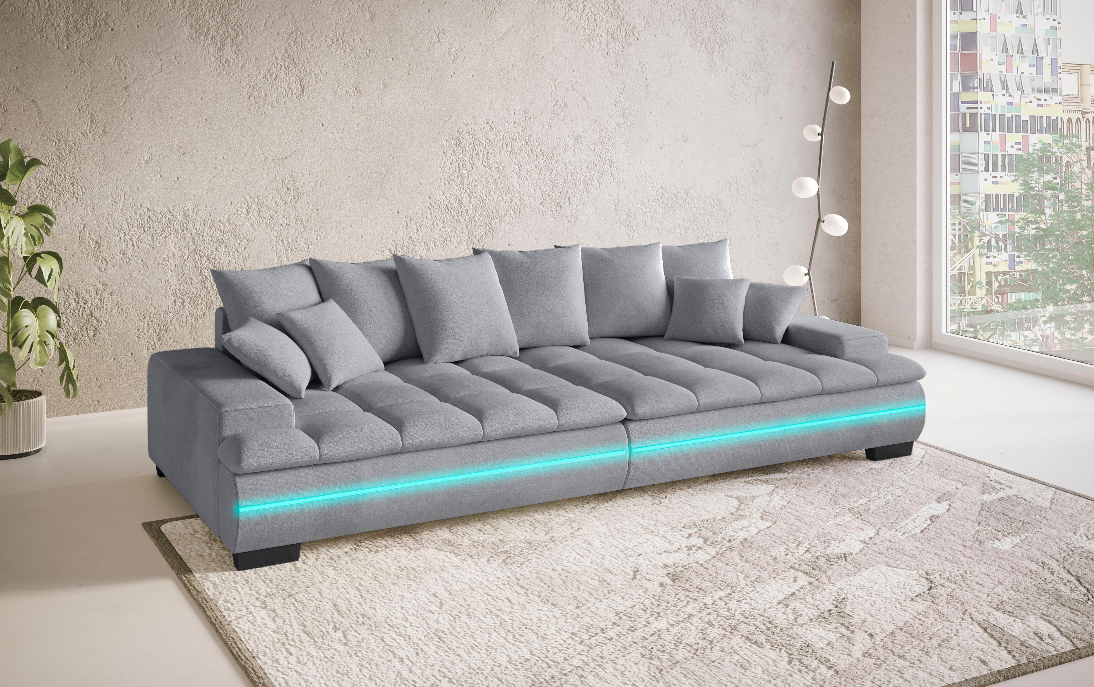 Mr. Couch Big-Sofa "Haiti II", RGB-LED Beleuchtung, Kaltschaumpolsterung, b günstig online kaufen