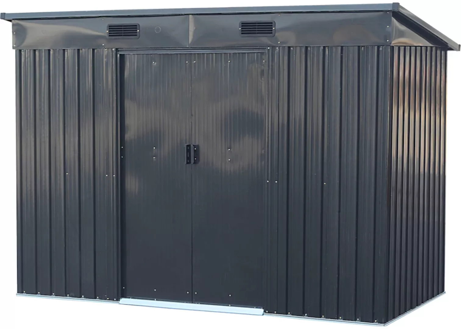 Tepro Metallgerätehaus Multi Shed Large 263 cm x 202 cm x 184 cm Anthrazit günstig online kaufen