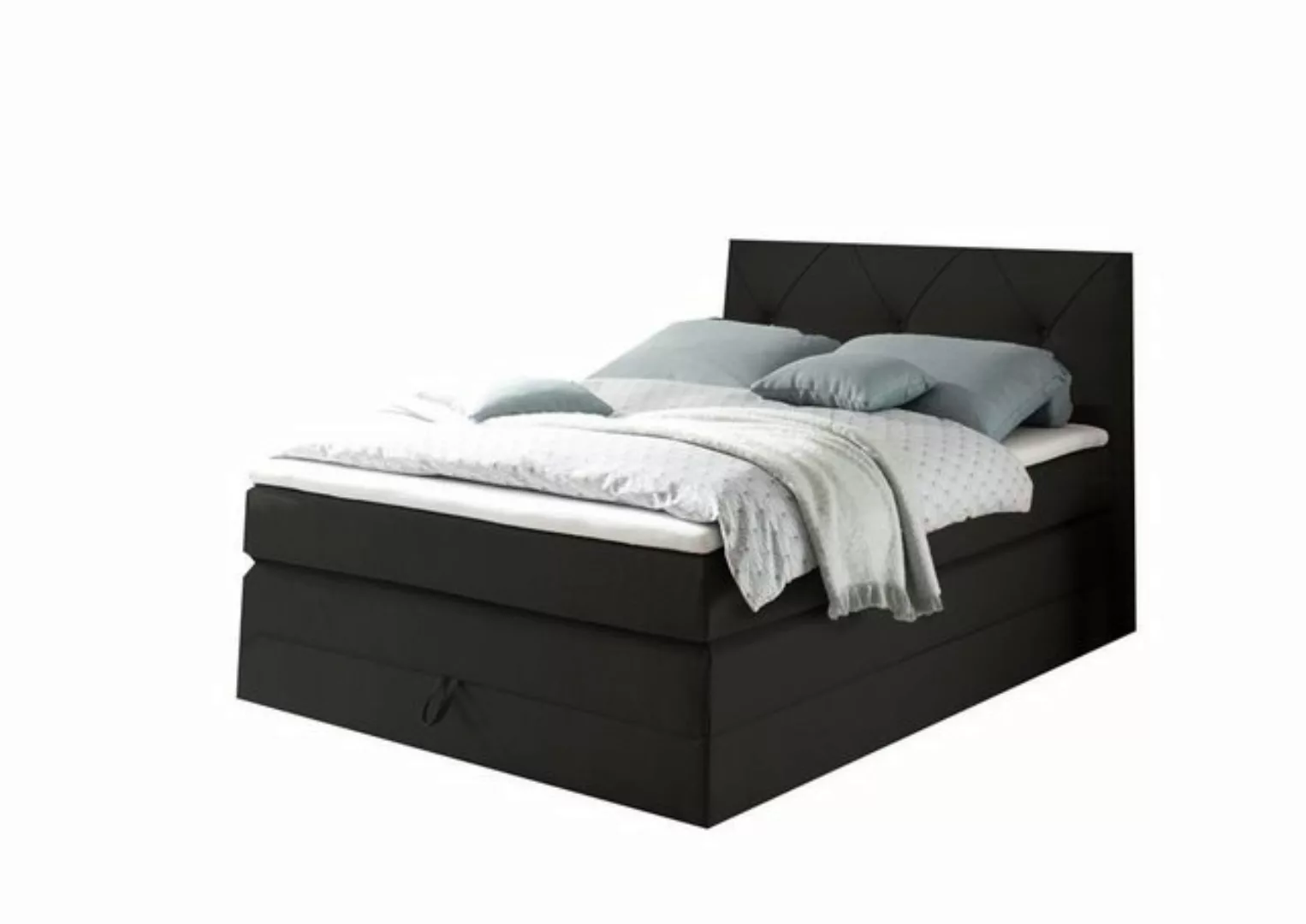 ED EXCITING DESIGN Boxspringliege (120 x 200 cm, Calgary 1 schwarz 120 cm), günstig online kaufen