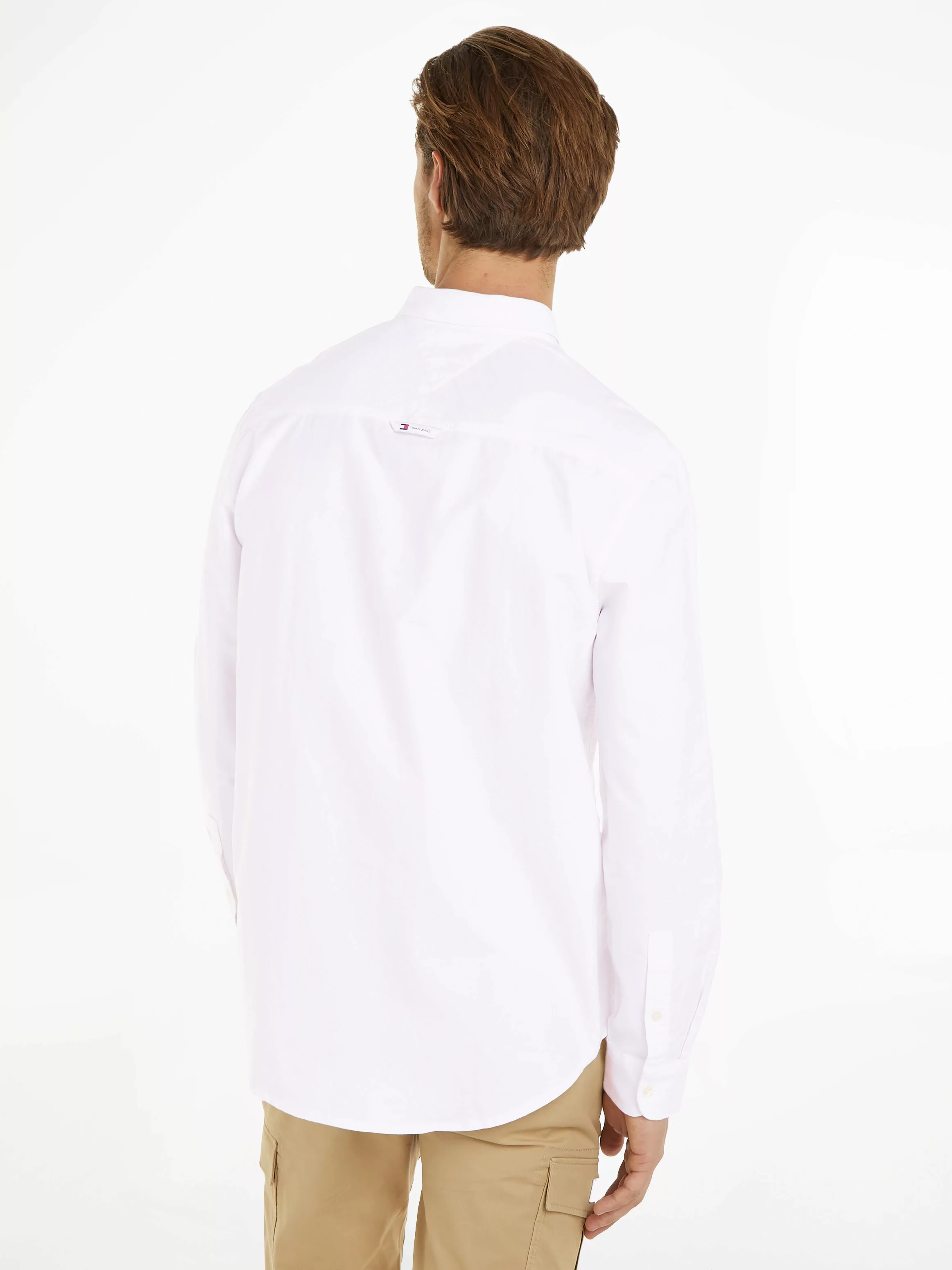 Tommy Jeans Langarmhemd TJM ENTRY REG OXFORD SHIRT mit Logoprägung günstig online kaufen