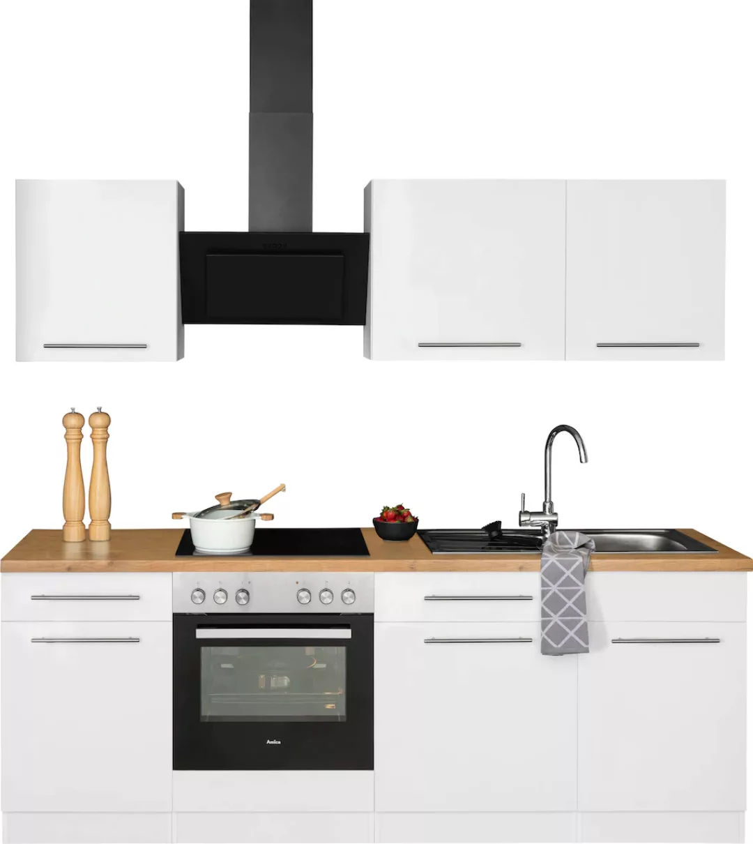 wiho Küchen Küchenzeile "Unna", ohne E-Geräte, Breite 220 cm günstig online kaufen