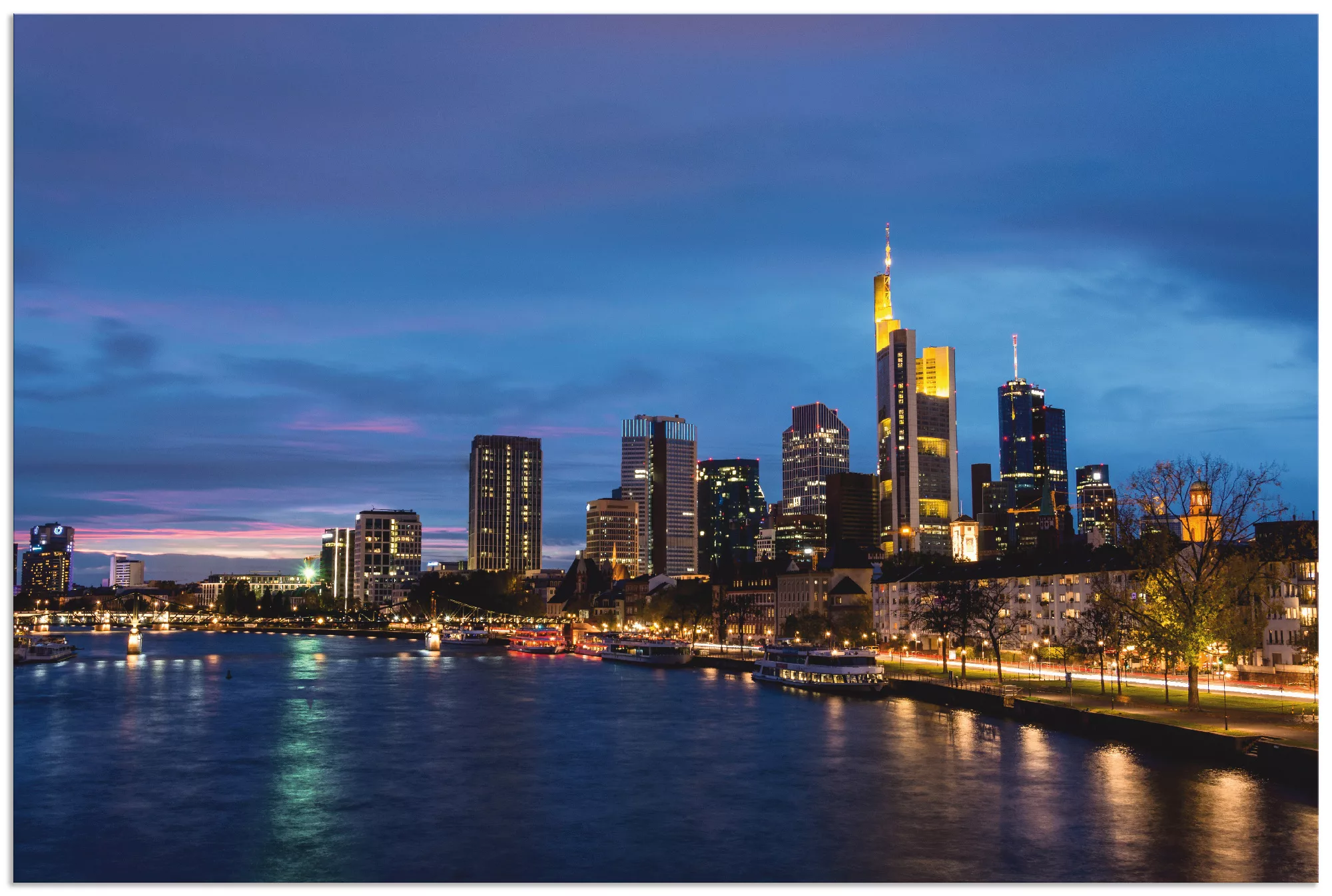 Artland Alu-Dibond-Druck »Frankfurt Skyline«, Deutschland, (1 St.), für Inn günstig online kaufen