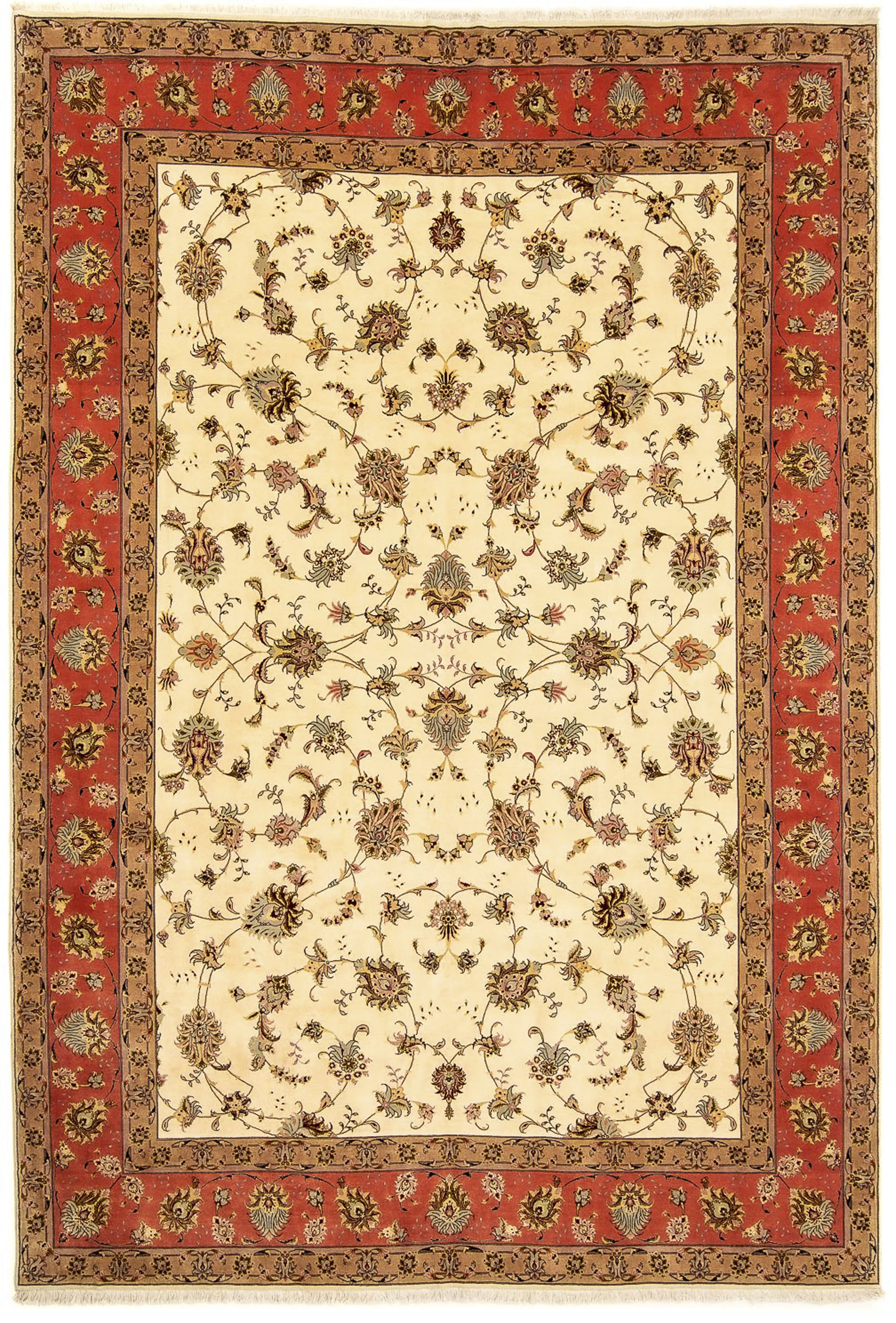 morgenland Orientteppich »Perser - Täbriz - Royal - 368 x 250 cm - beige«, günstig online kaufen