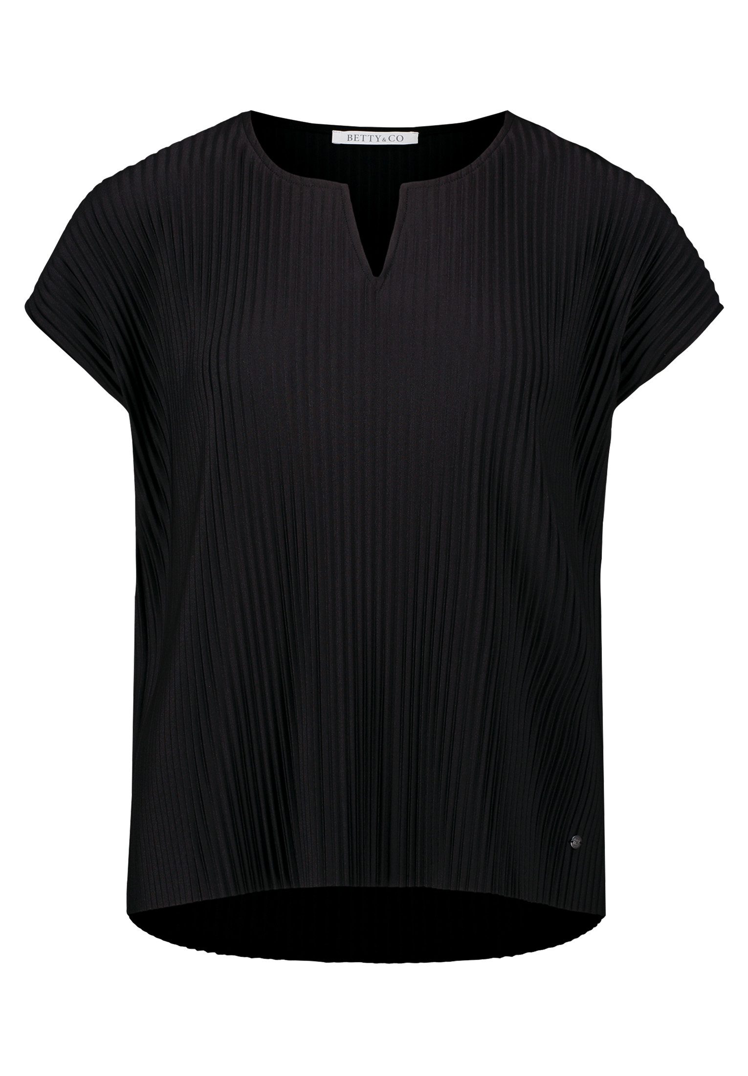 Betty&Co Kurzarmshirt "Betty & Co Damen Kurzarm-Shirt mit Plissee", (1 tlg. günstig online kaufen
