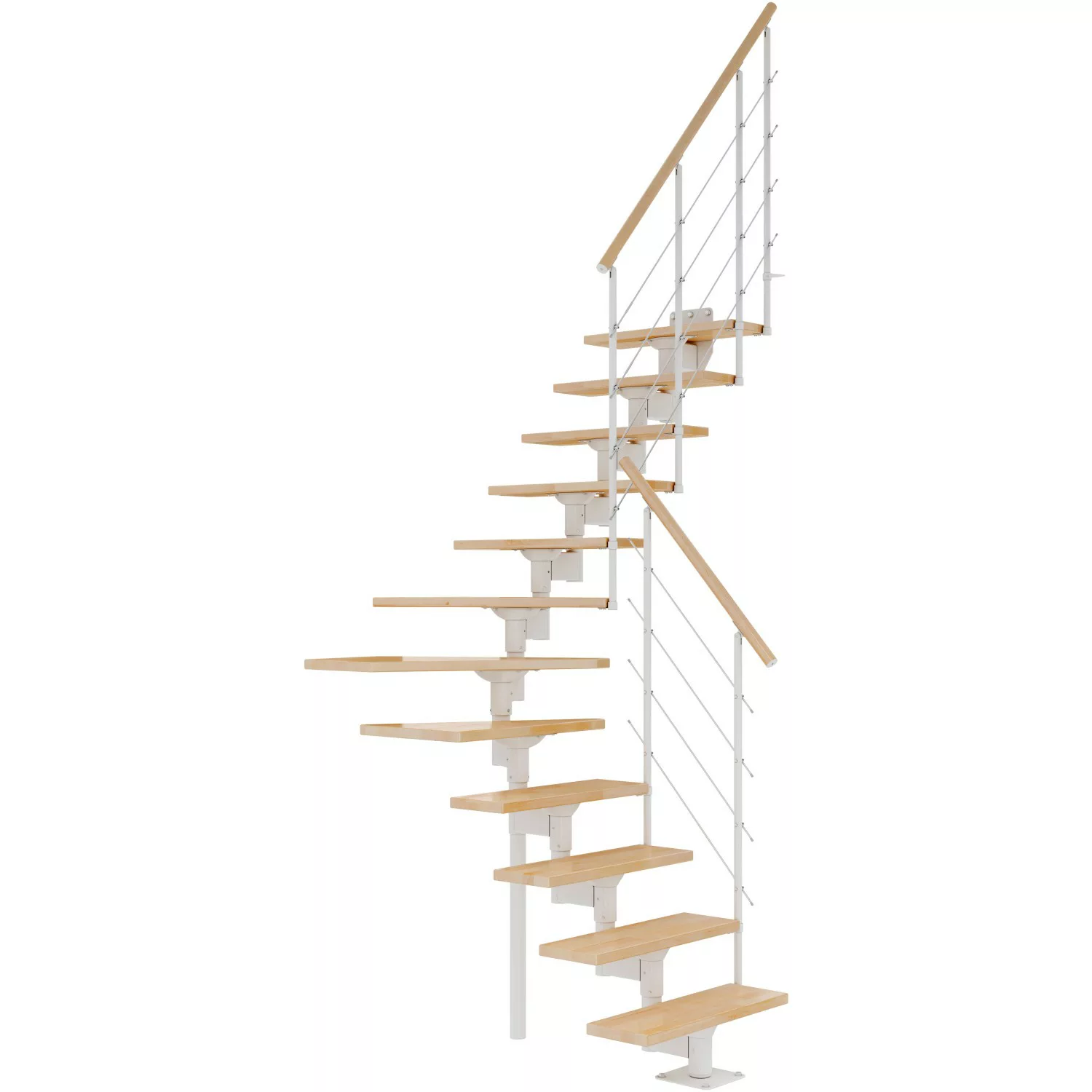 Dolle Mittelholmtreppe Boston 1/4 gewendelt Stufen Buche Unterkonstruktion günstig online kaufen