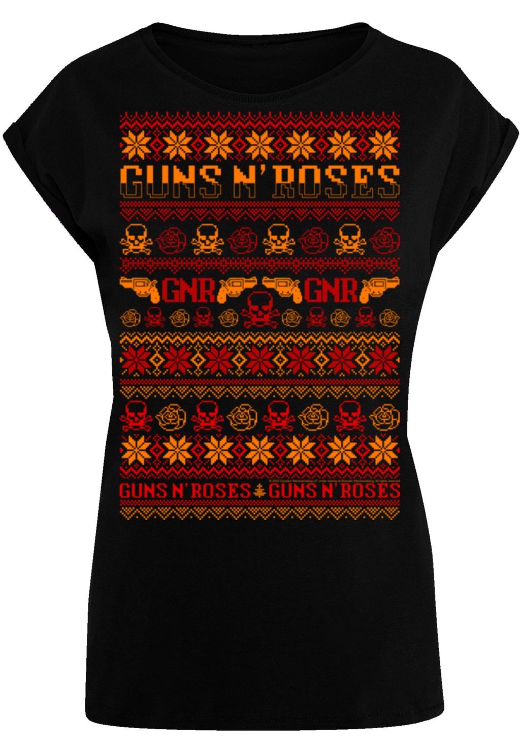 F4NT4STIC T-Shirt "Guns And Roses Christmas", Premium Qualität günstig online kaufen