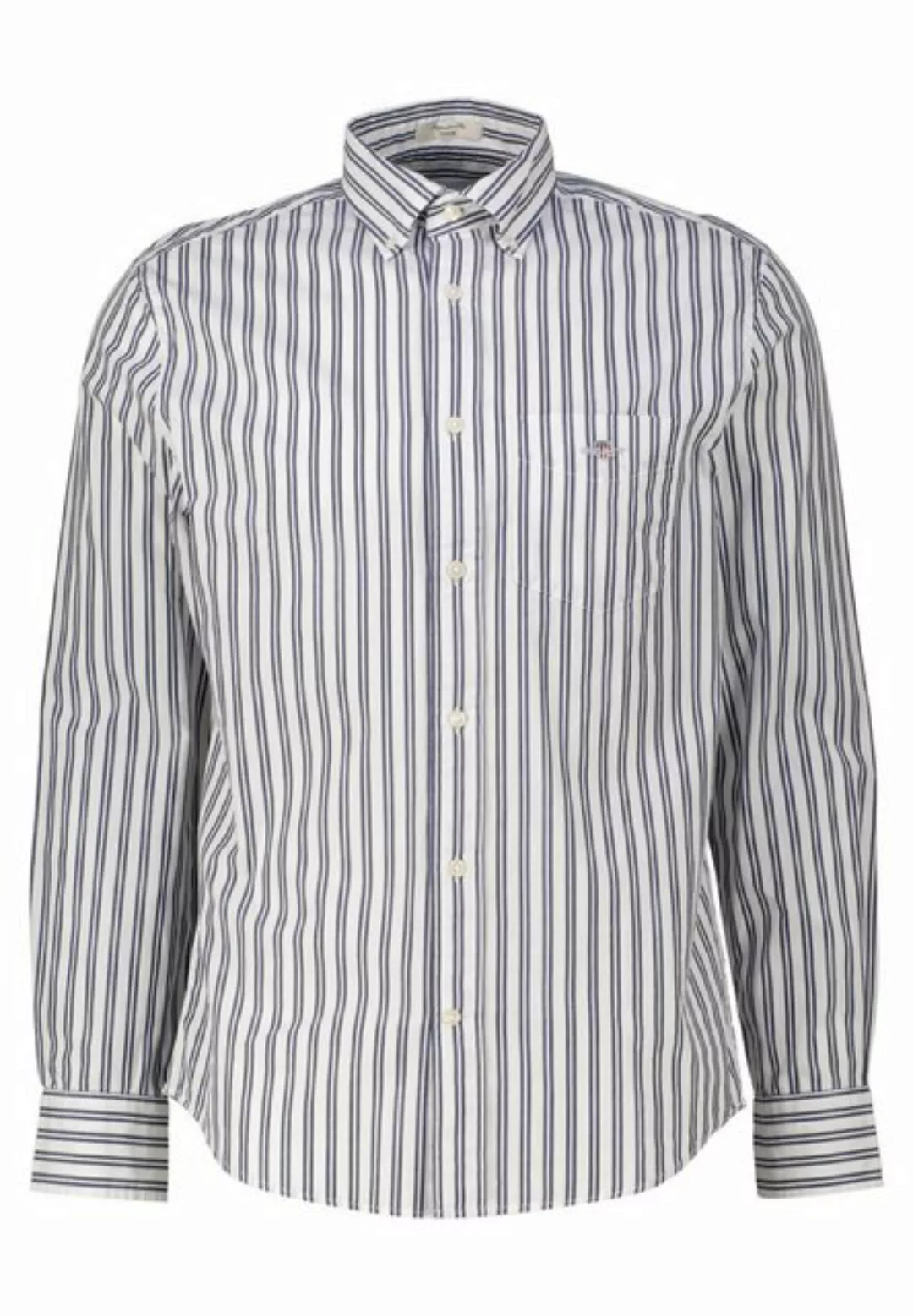 Gant Langarmhemd Herren Freizeithemd POPLIN Regular Fit (1-tlg) günstig online kaufen