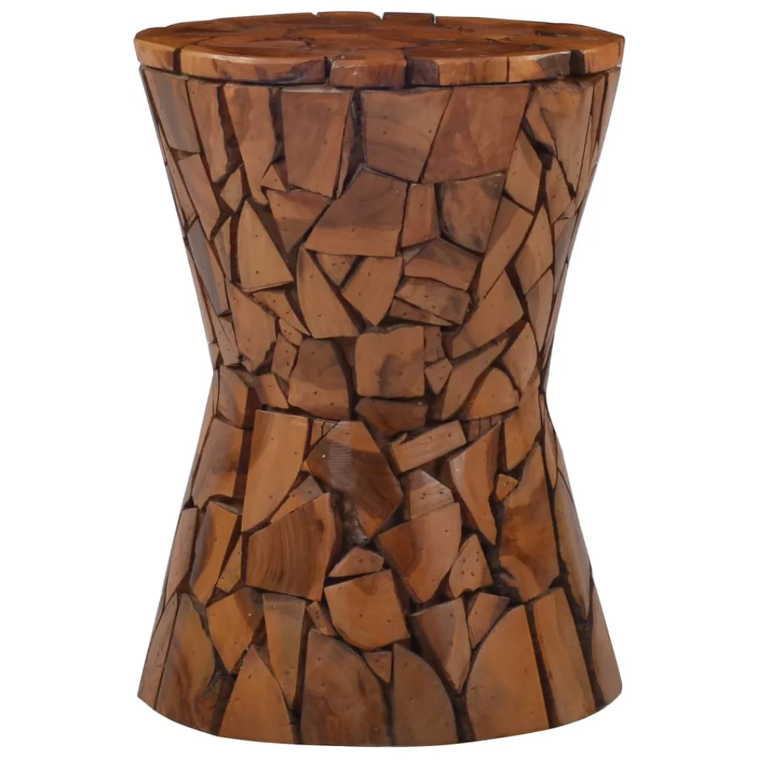 Mosaik Hocker Braun Massivholz Teak günstig online kaufen