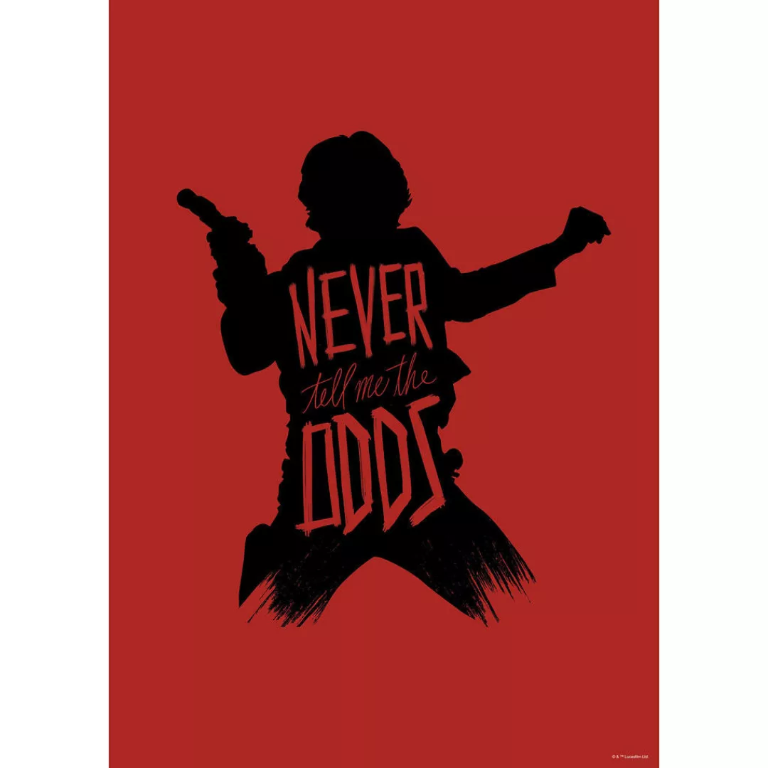 Disney Poster Star Wars Han Solo Quotes Rot und Schwarz 50 x 70 cm 612170 günstig online kaufen