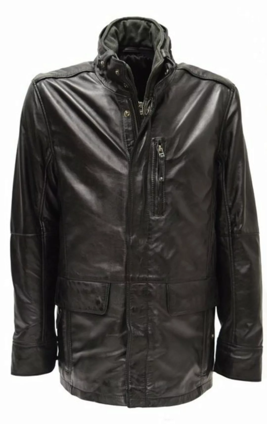 Zimmert Leather Lederjacke Nick Long Lederjacke, Westeneinsatz, Vlies, Brau günstig online kaufen