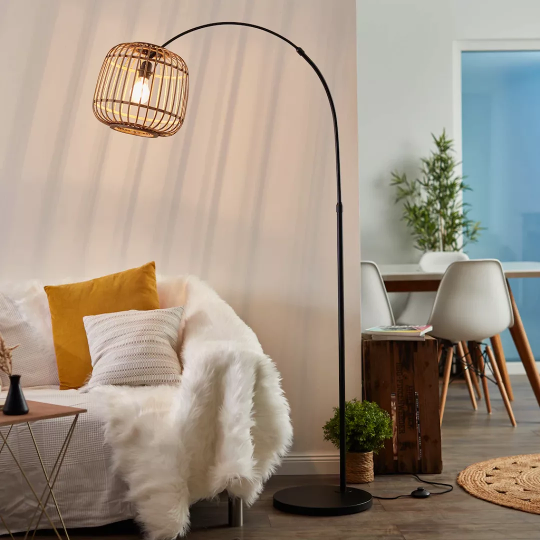 Brilliant Bogenlampe »Nikka«, 1 flammig, Leuchtmittel E27   ohne Leuchtmitt günstig online kaufen