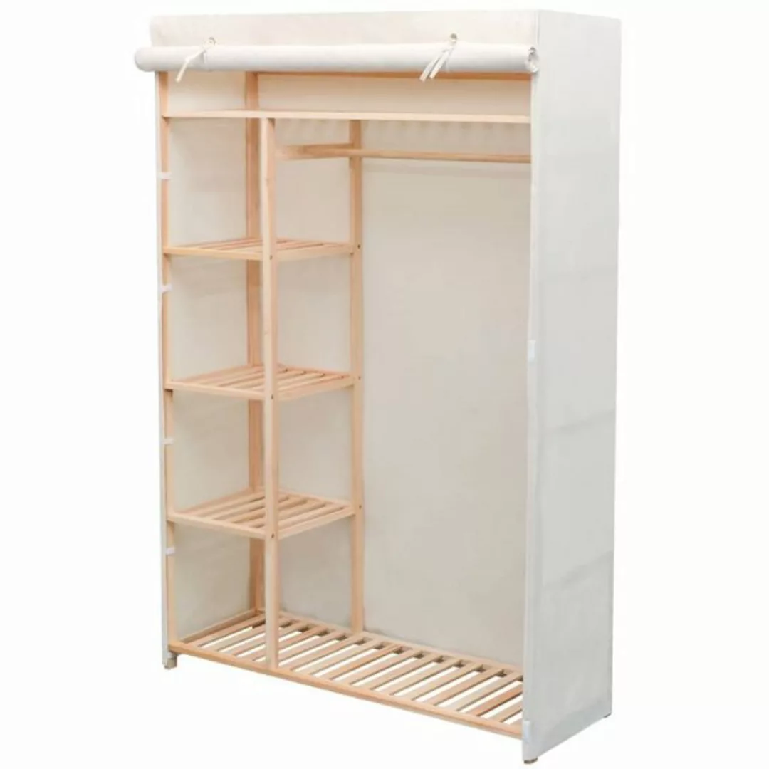 furnicato Kleiderschrank Schrank Stoff und Kiefernholz 110 x 40 x 170 cm günstig online kaufen