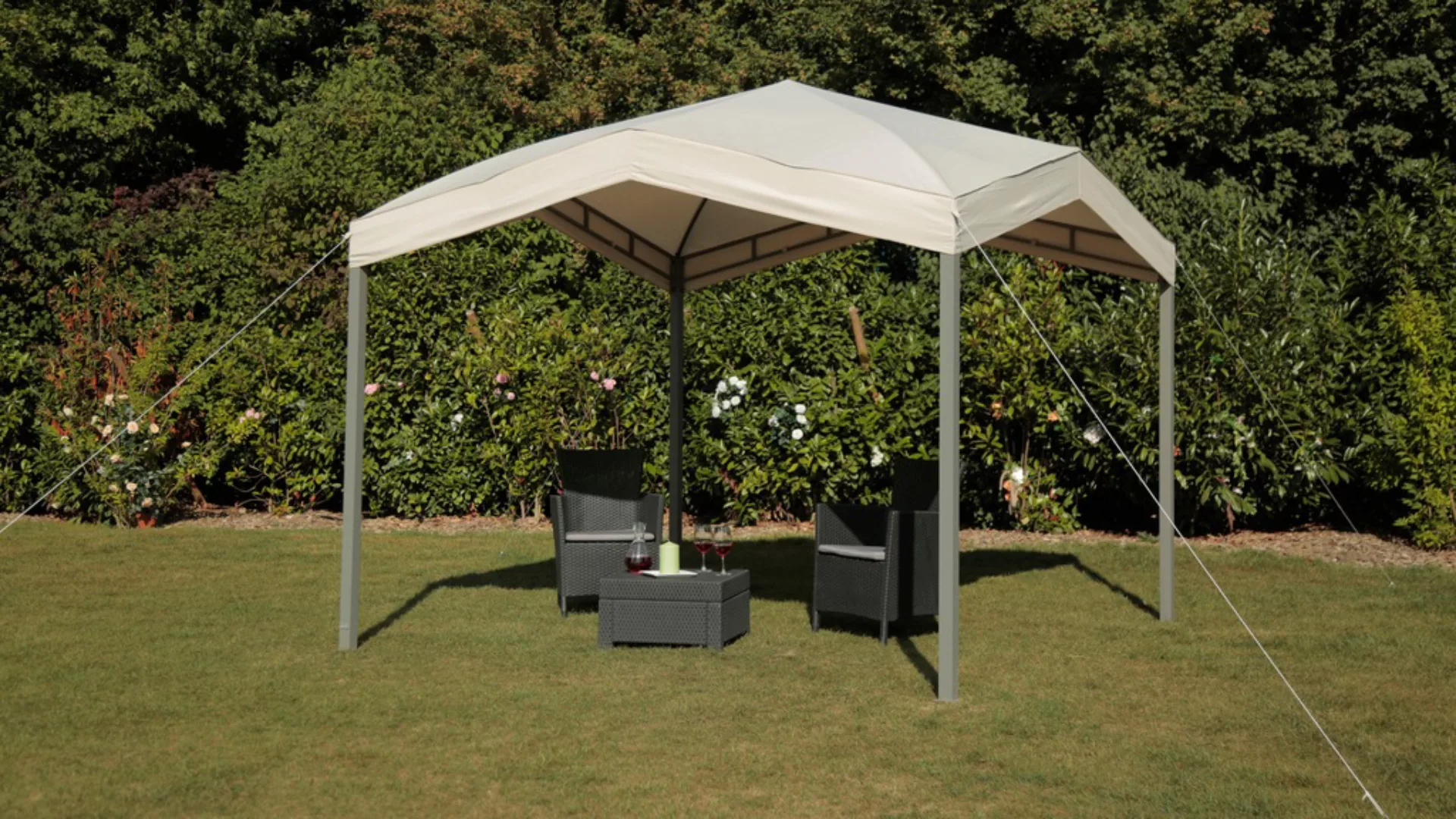 Tepro Pavillon Marabo 305 cm x 305 cm inkl. Ersatzdach Beige günstig online kaufen