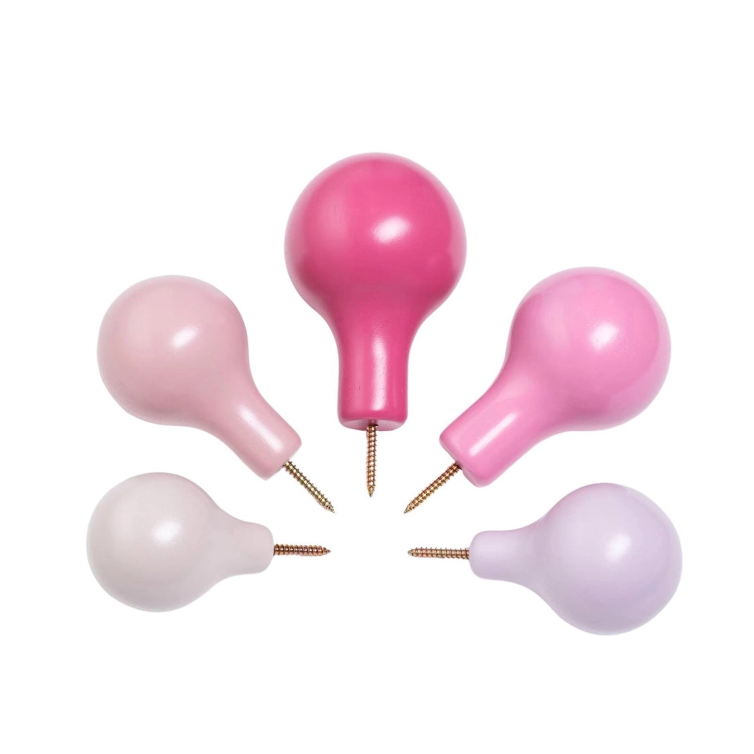 Terra Home Wandhaken Birnenform Rosa 5er Set günstig online kaufen