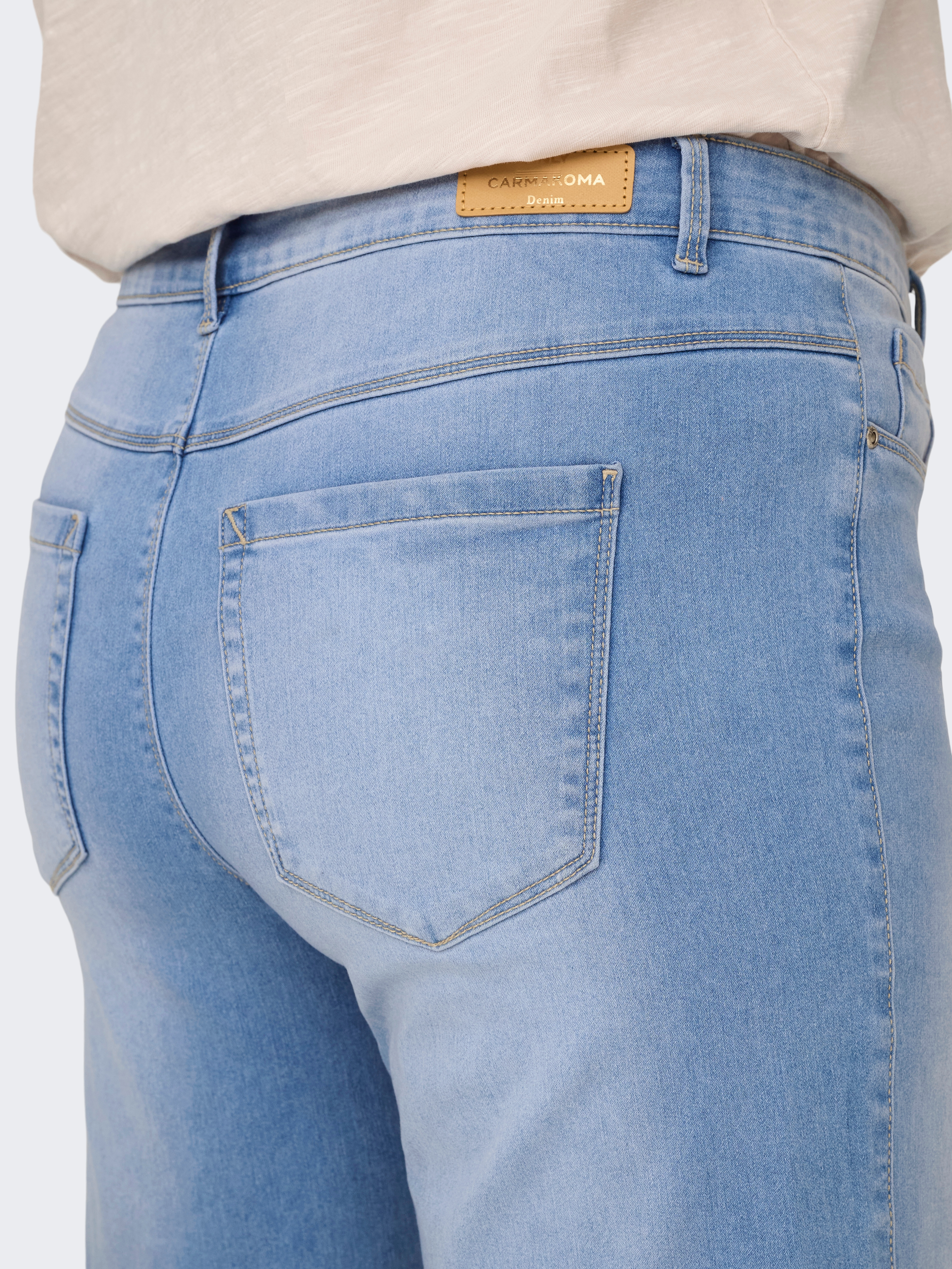 ONLY CARMAKOMA Jeansshorts "CARAUGUSTA HW STRAIGHT KNICKERS PIM951" günstig online kaufen