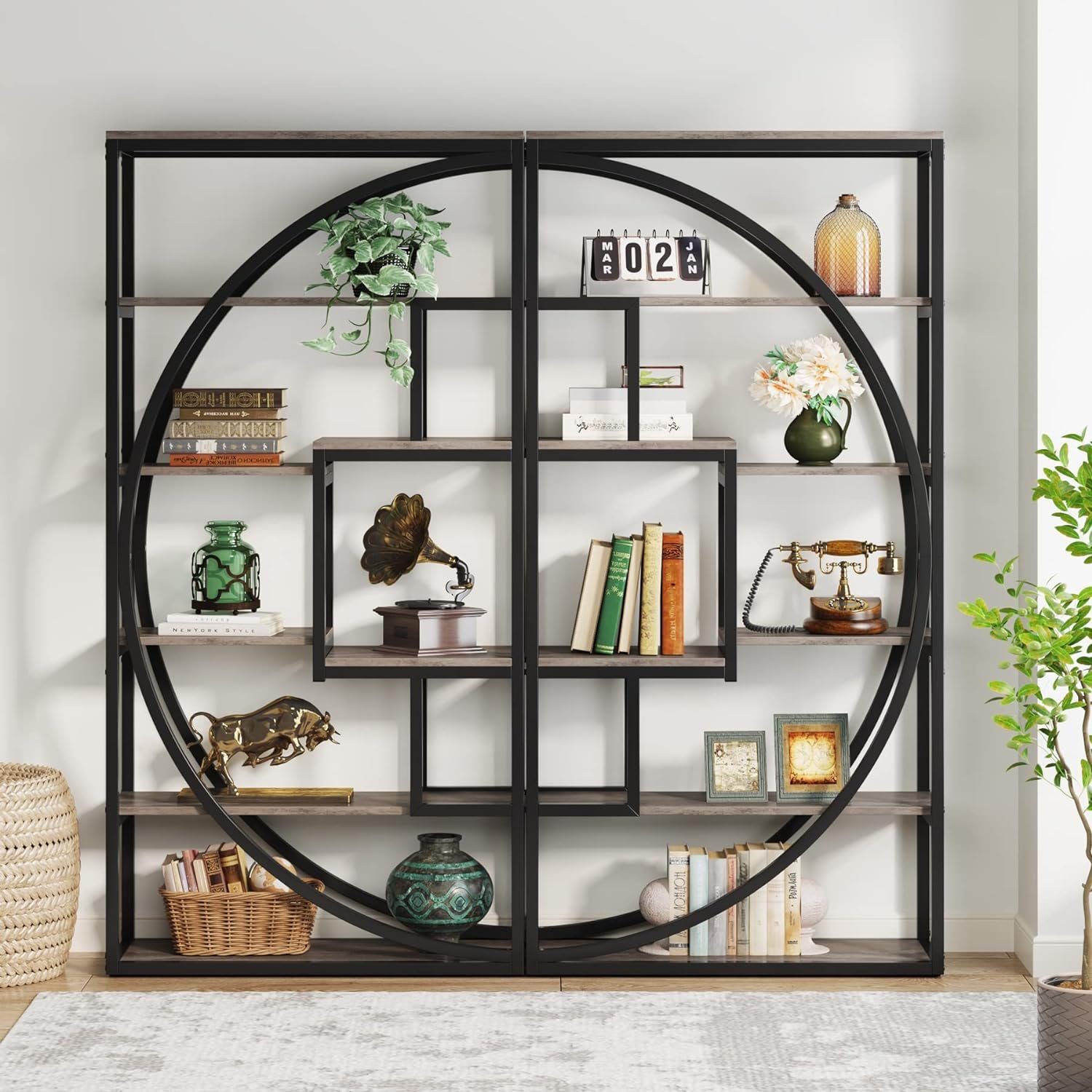 Tribesigns Regal Standregal Industrielles 5-stöckiges Bücherregal, günstig online kaufen