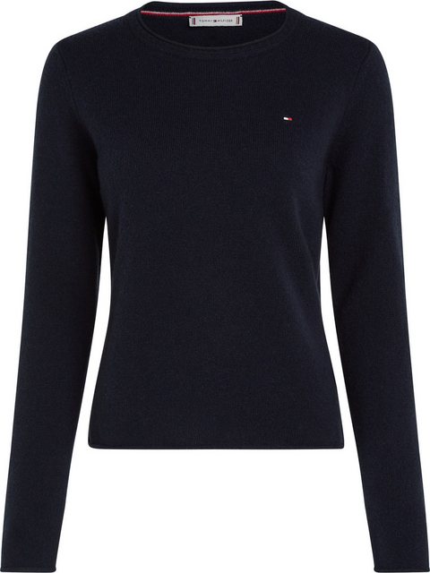 Tommy Hilfiger Strickpullover SOFT WOOL C-NK SWEATER mit Logostickerei, aus günstig online kaufen