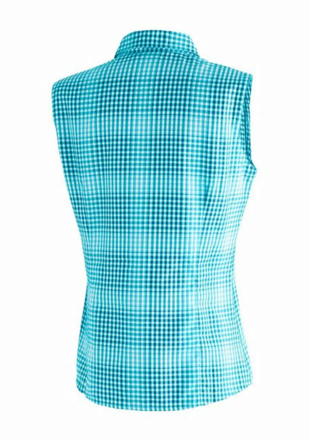 Maier Sports Funktionsbluse Paloma Karierte, ärmellose Bluse für Wandern, R günstig online kaufen