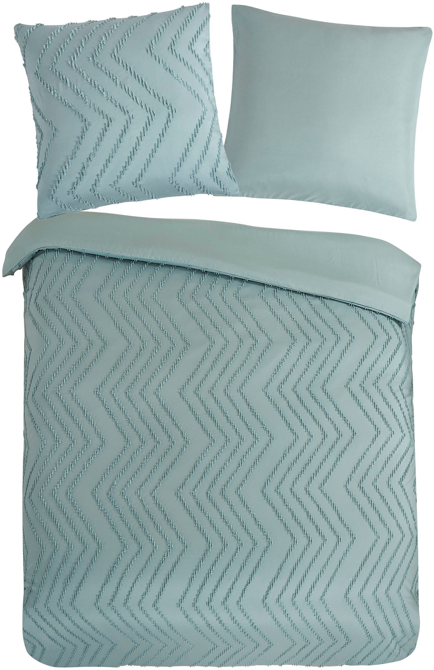 PURE luxury collection Bettwäsche »Zigzag«, Mikrofaser, 135x200, 2 Teilig, günstig online kaufen