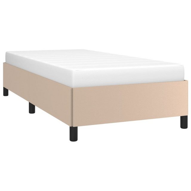 vidaXL Bett Bettgestell Cappuccino-Braun 100x200 cm Kunstleder günstig online kaufen