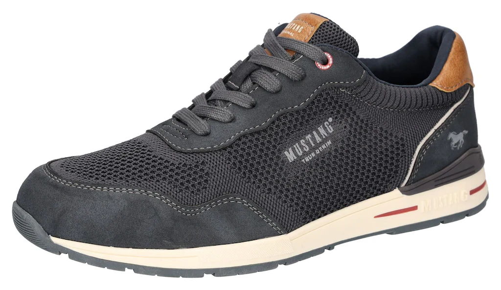 Mustang Shoes Sneaker, Schnürschuh, Freizeitschuh mit weicher Schaftrandpol günstig online kaufen