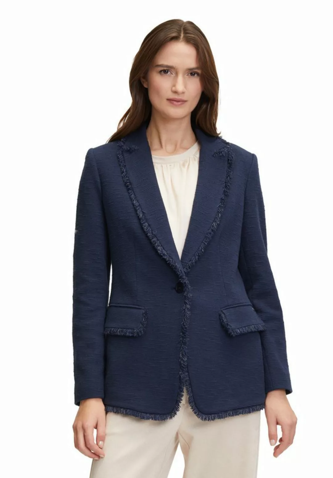 Betty&Co Longblazer Betty & Co Businessblazer mit Fransen Fransen günstig online kaufen