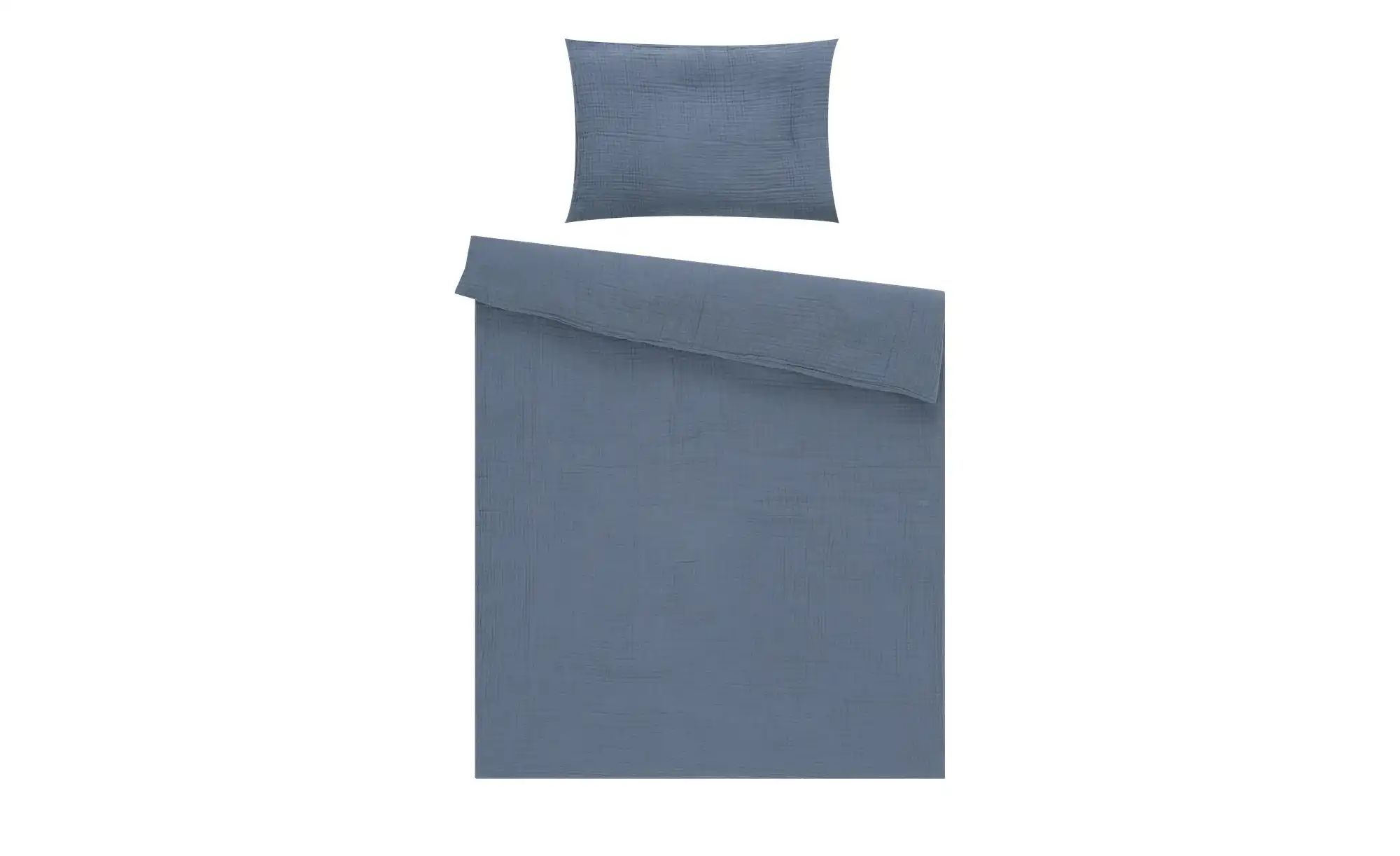 Uups Bettwäsche  Baby Musselin ¦ blau ¦ Maße (cm): B: 100 Baby > Baby Texti günstig online kaufen