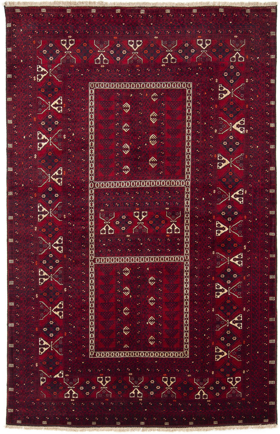 morgenland Orientteppich »Turkaman - 244 x 158 cm - dunkelrot«, rechteckig, günstig online kaufen