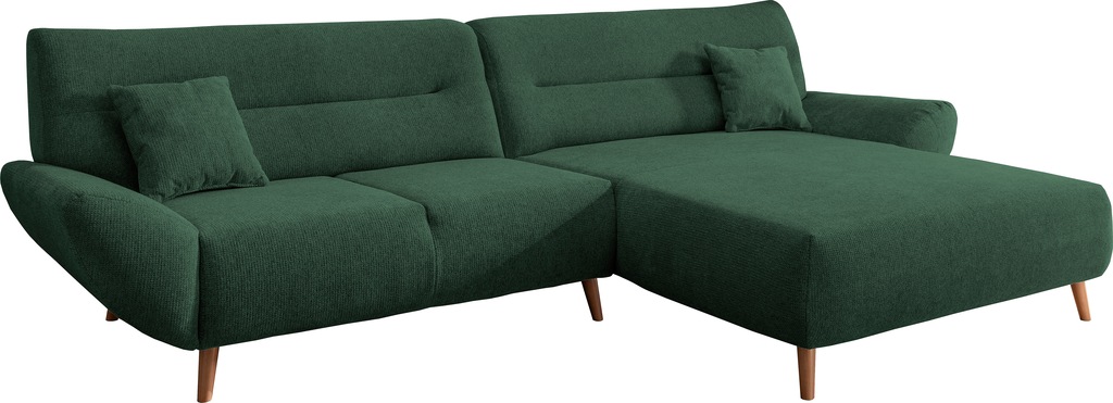INOSIGN Ecksofa »Drago, elegant und zeitlos, komfortabel, Holzfuß, L-Form«, günstig online kaufen