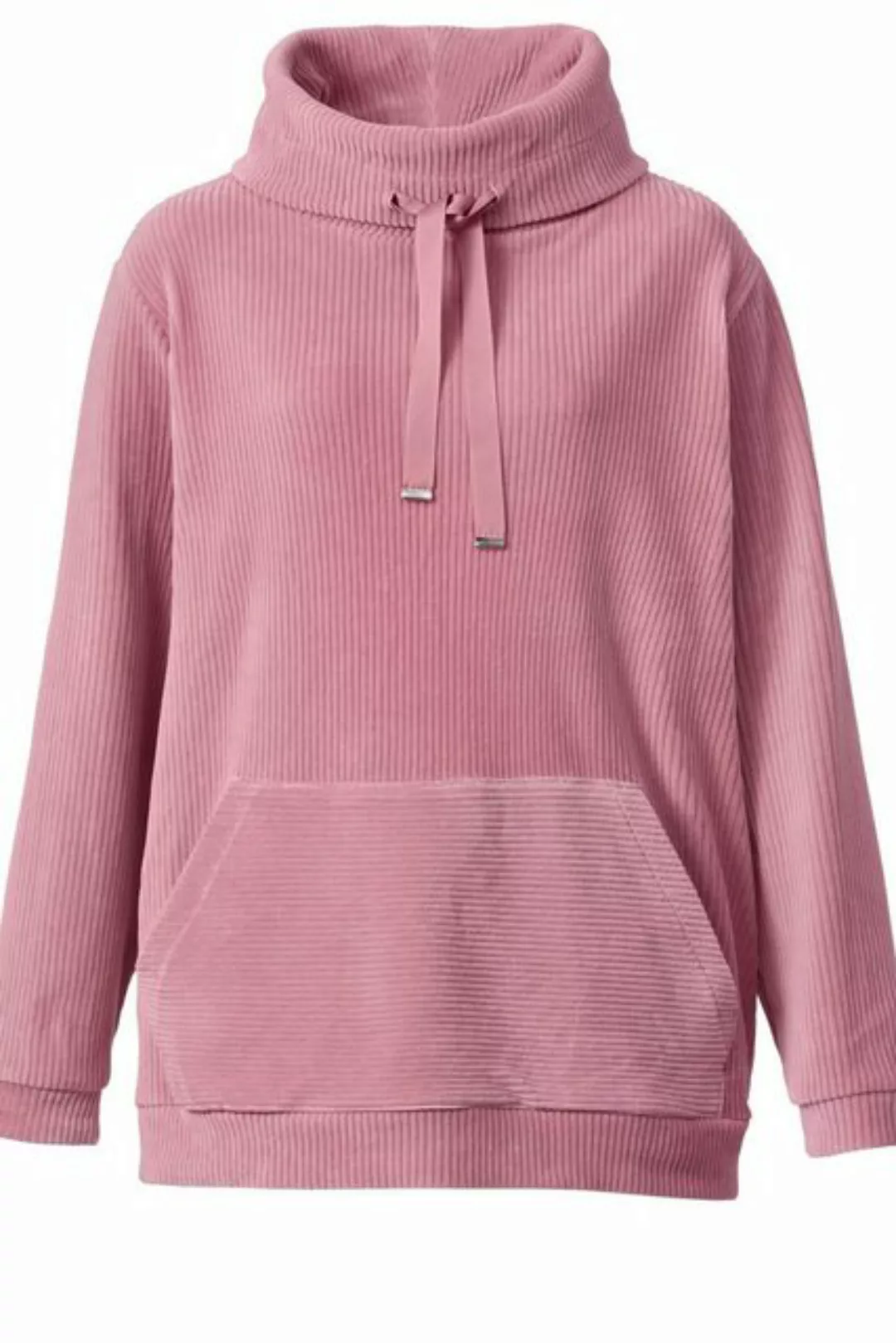 Janet & Joyce Sweatshirt Nicki-Sweater Ripp-Nicki Stehkragen Langarm günstig online kaufen