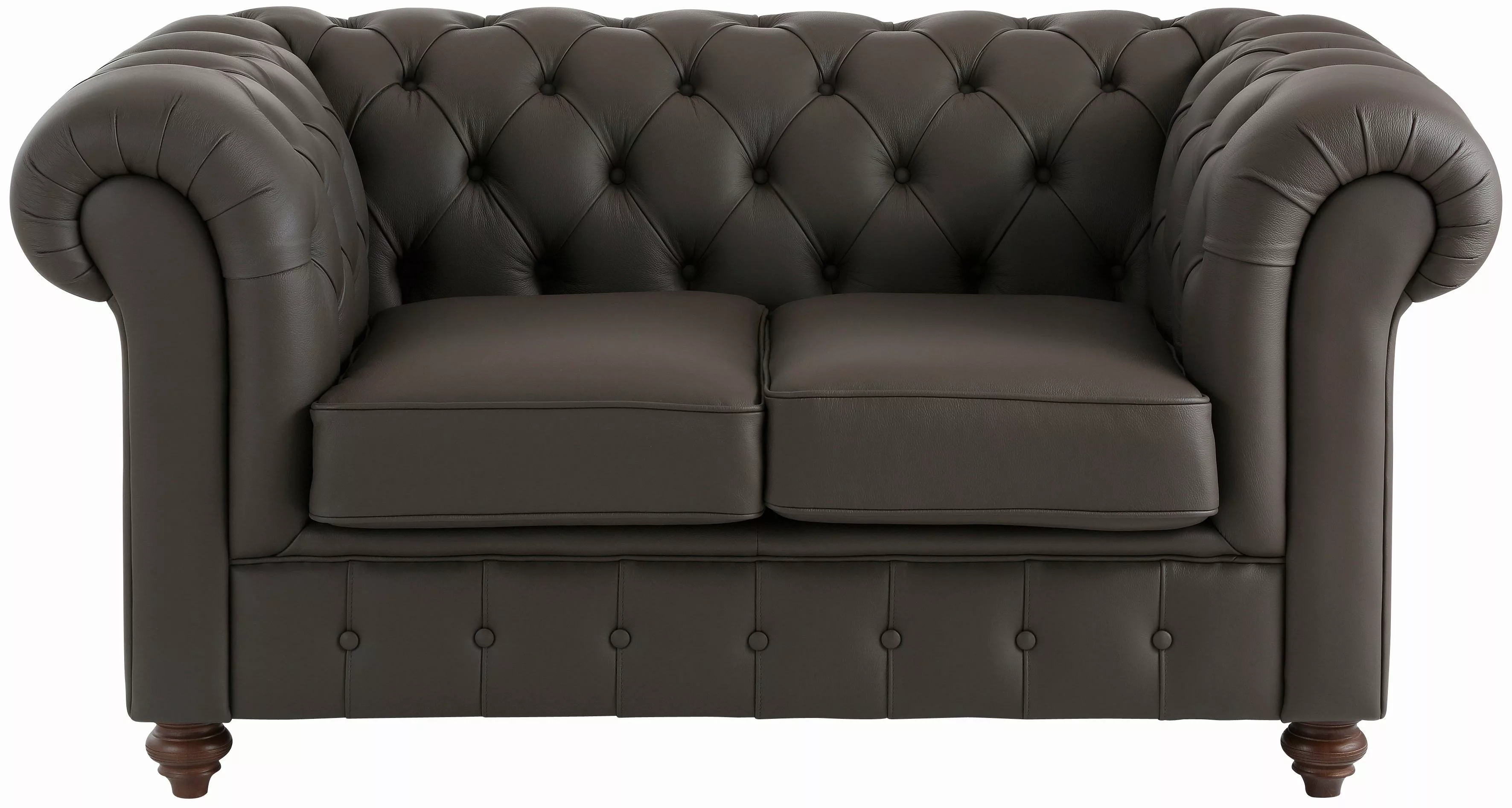 Home affaire Chesterfield-Sofa Chesterfield 2-Sitzer B/T/H: 150/89/74 cm, m günstig online kaufen