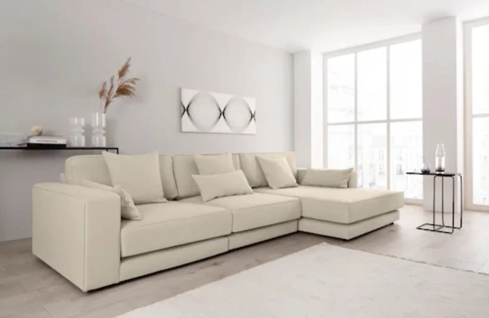 OTTO products Ecksofa "Grenette L-Form", Modulsofa, im Baumwoll-/Leinenmix günstig online kaufen