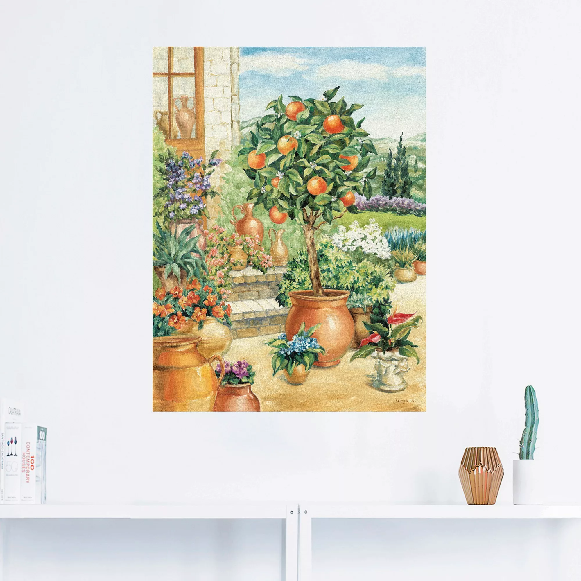 Artland Wandbild "Orangenbaum im Garten", Garten, (1 St.), als Alubild, Out günstig online kaufen